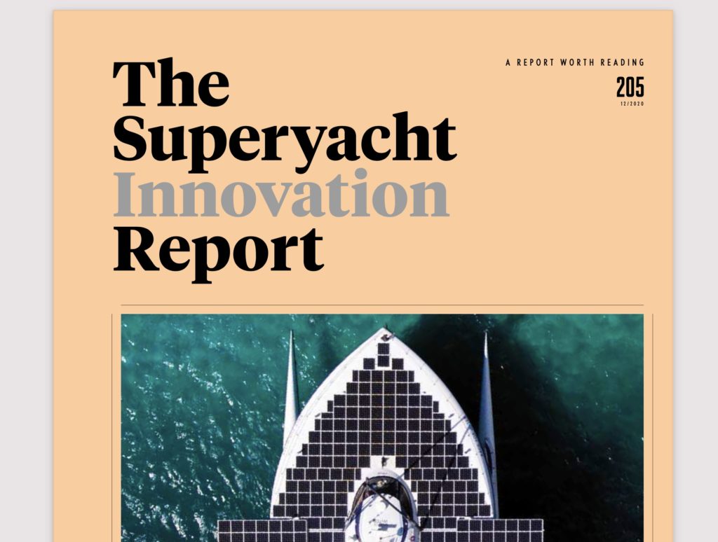 The Superyacht Innovation Report front page image, this is where Digital Dry Dock have been featured recently.